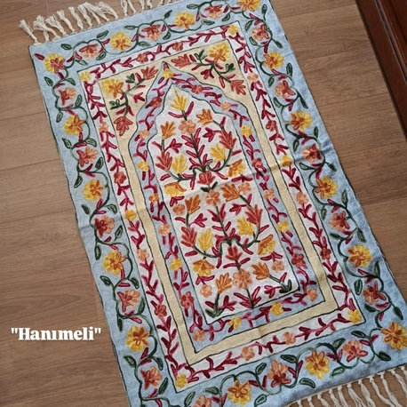 Hanımeli model tam işli Kaşmir seccade 