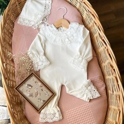 İsme özel kız bebek Fisto dantelli hastane çıkışı
