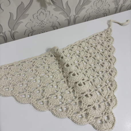 Yazlık Bandana | Kırık Beyaz Cotton İp