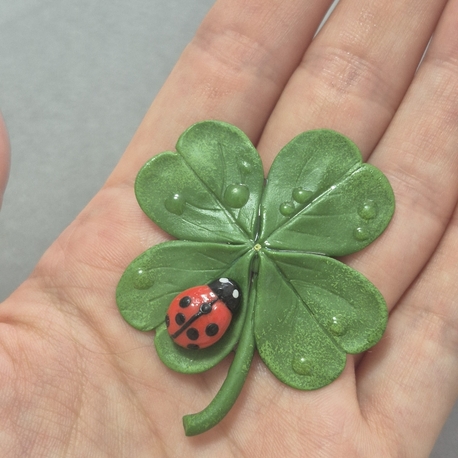 Lucky Clover –  Dört Yapraklı Yonca Broş 