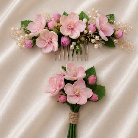 Sakura Blossom(Saç Aksesuarı-Yaka çiçeği)