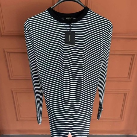 MASSIMO DUTTI Sweatshirt Siyah - Beyaz Çizgili