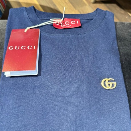 GUCCI  Lacivert bisiklet yaka tshirt