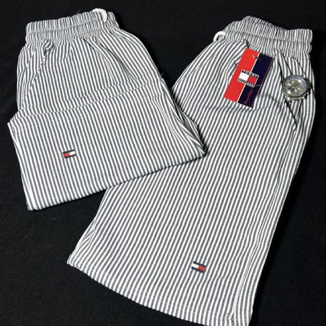 Tommy Hilfiger Çizgili Şort / Rahat Kalıp Lastikli Bel