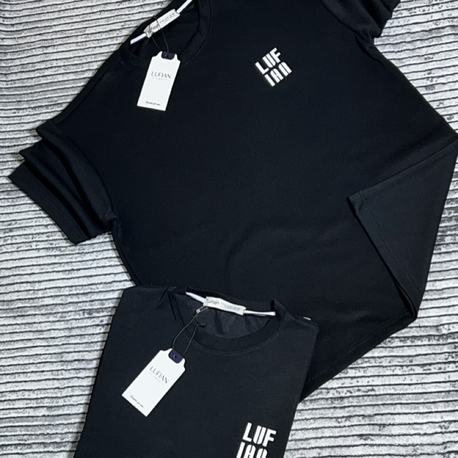 Lufian Siyah Basic T-Shirt 