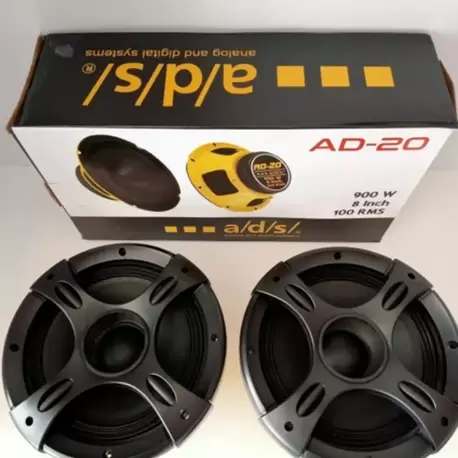 Ads Midrange Hoparlör 900Watt Amfi Uyumlu 20Cm 2 Adet