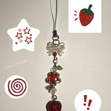 Çilek Telefon Charm