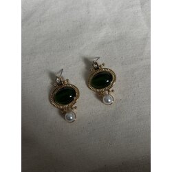 Vintage Zümrüt Küpe