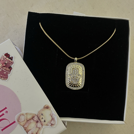 Hamsa Kolye ( çelik )