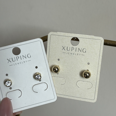 Xuping 14K Küpe Taşsız Topçuk