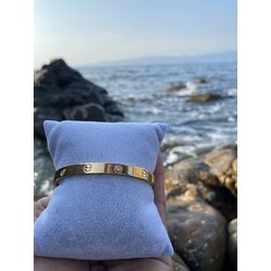 Gold Cartier Çelik Bileklik