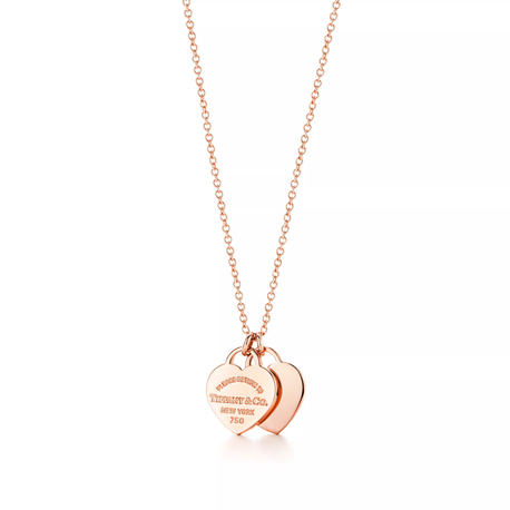 Tiff Double Mini Heart Rose Gold
