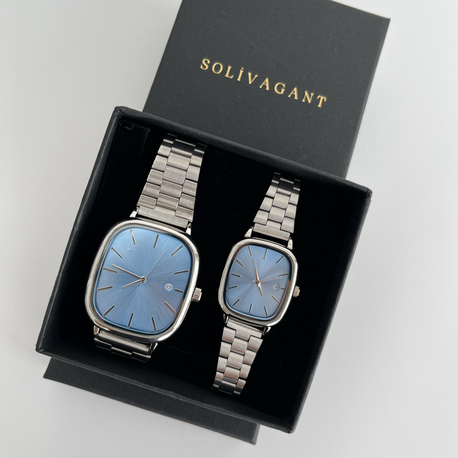 SOLIVAGANT | Silver Turkuaz Kol Saati '' YENİ SEZON ÇİFT