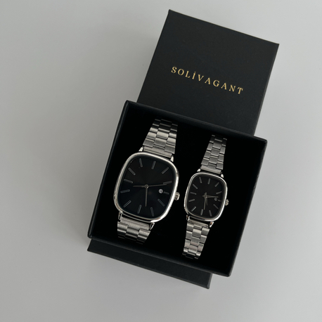 SOLIVAGANT | Silver Black Kol Saati '' YENİ SEZON ÇİFT