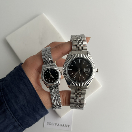 MAİN | Silver Black Kol Saati '' YENİ SEZON ÇİFT
