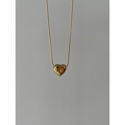 Balon Çelik Kalp Kolye (Gold)