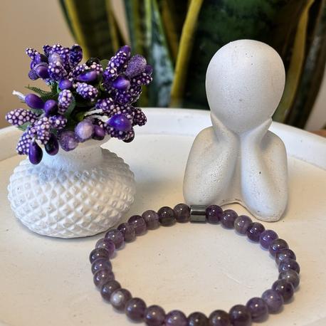 Ametist Doğal Taş Bileklik