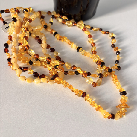 Doğal Kehribar Bebek Kolyesi