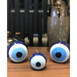 3'lü Nazar Boncuğu Mum Seti - Koruma ve Estetiği Bir Arada
