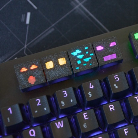 Minecraft Keycaps Moblar - Klavye Tuş Takımı 