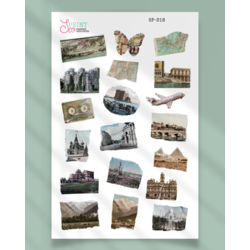SP018 -Retro Art Sticker Serisi