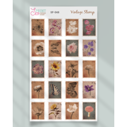 SP048 - Vintage Art Pul Sticker Koleksiyonu