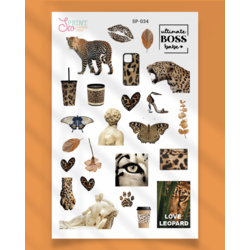 SP034 Leopard Style  Sticker Koleksiyonu