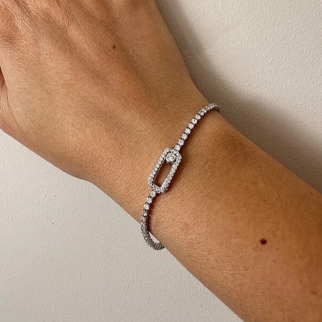 Xuping silver 2 mm bileklik