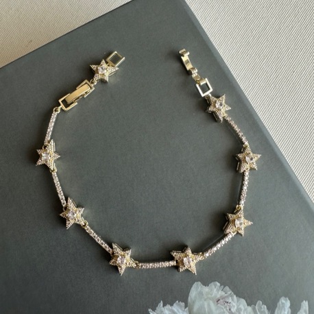 Xuping 14 k gold renginde yıldızlı bileklik