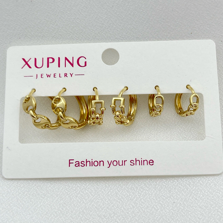 Xuping 6’lı 14 k Gold Küpe Seti