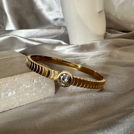 Çelik gold taşlı 6 mm kelepçe