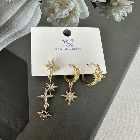 Ysx Vip 14 k renginde 3 lü küpe seti