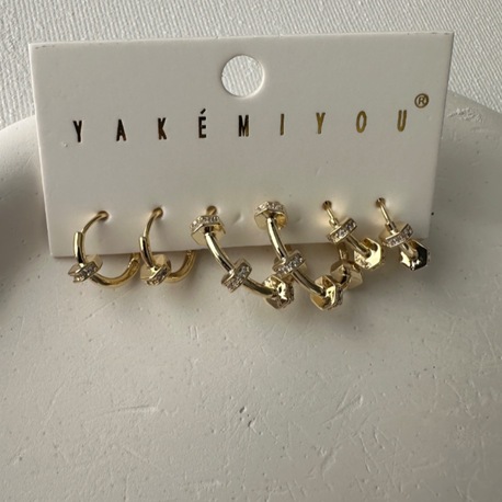 Vip 14 k renginde 6 lı küpe seti