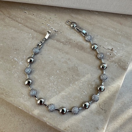 Xuping Silver Yuvarlak Desen Bileklik