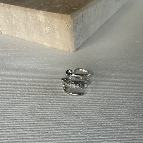 Vip Silver Kıkırdak Earcuff ( Tekli )
