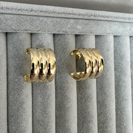 Çelik gold küpe