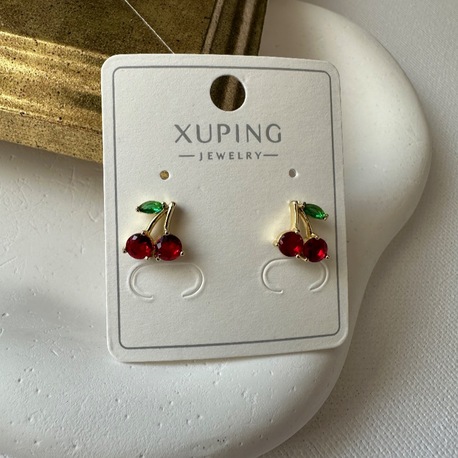Xuping 14 k Kiraz Desen Küpe