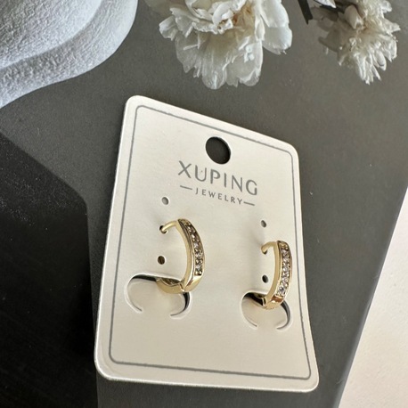 Xuping 14 k renginde mini taşlı halka küpe