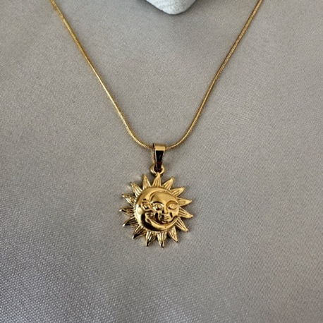 Çelik gold kolye