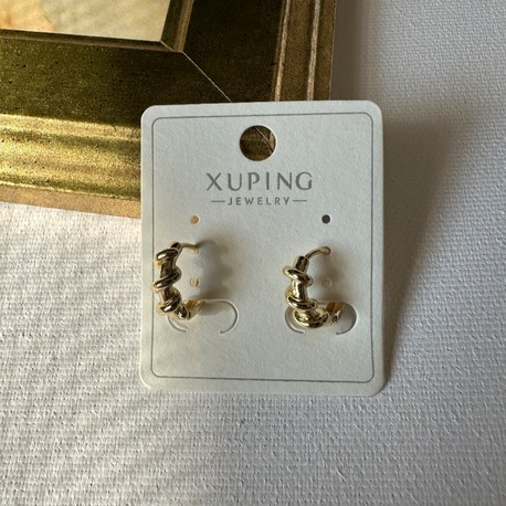 Xuping 14 k mini halka küpe 12 mm