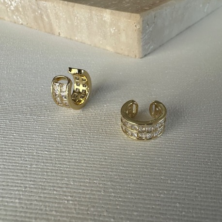 Vip Gold Kıkırdak Earcuff ( Tekli ) 
