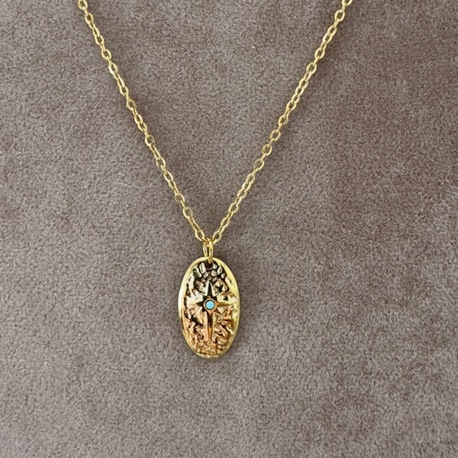 Çelik gold kolye