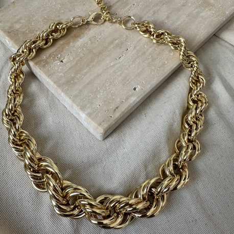 Çelik gold kolye