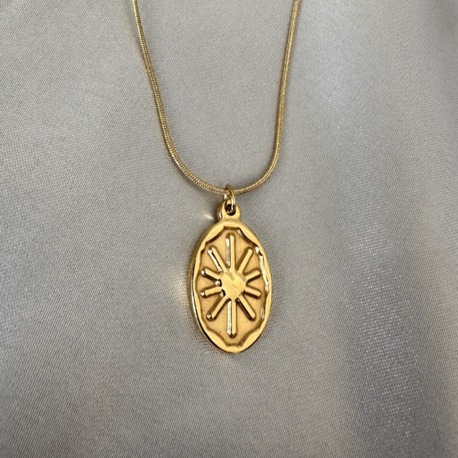 Çelik gold kolye
