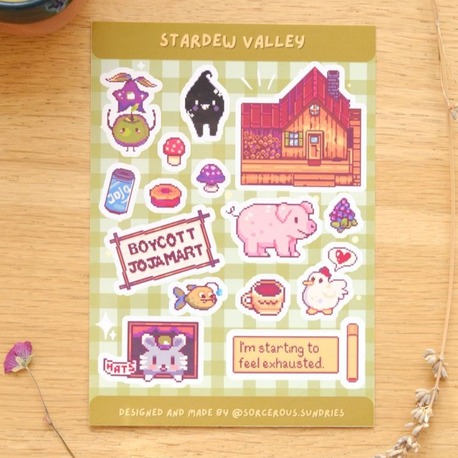 Stardew Valley Sticker Sheet