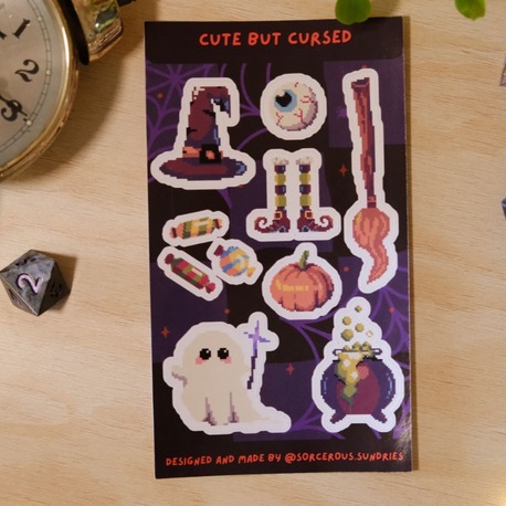 Cute But Cursed Sticker Sheet