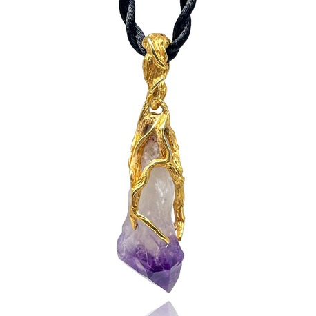 Lilac Ametist Gümüş Kolye