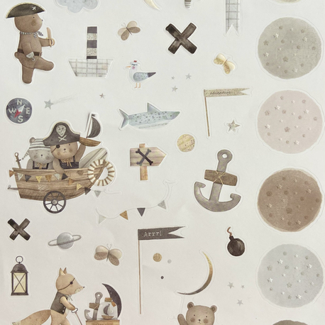 Deniz & Korsan Temalı Ajanda ve Journal Sticker Seti 2li
