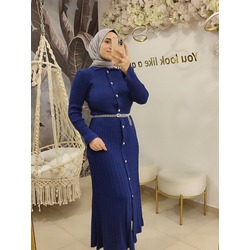 100001trklc Lacivert elbise