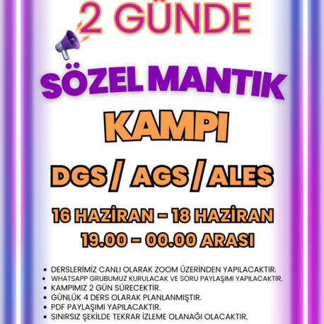 2 GÜNDE SÖZEL MANTIK